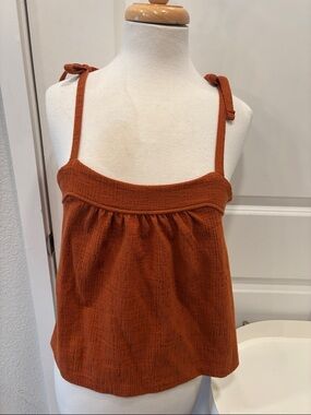 EUC Madewell Rust Tie-Shoulder Camisole